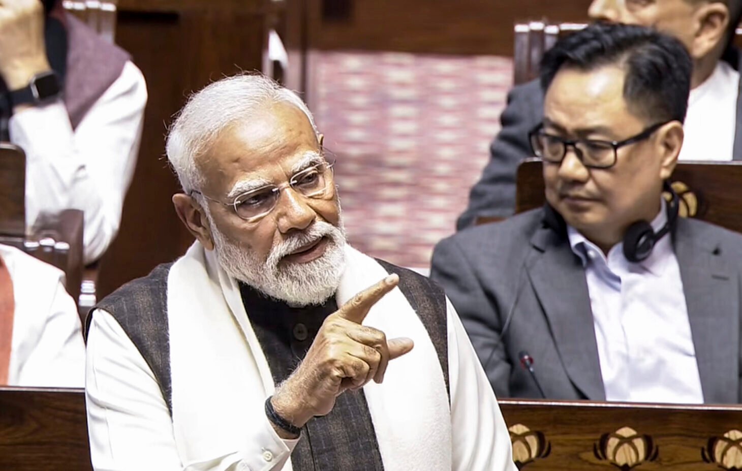 Prime Minister Narendra Modi in Parliament