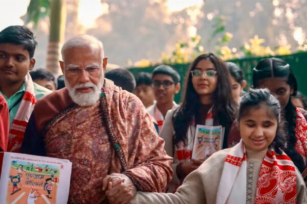 PM Modi interacts with students in Delhi