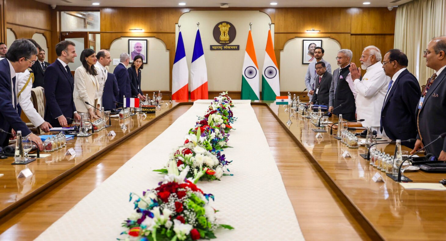 French President Macron in Mumbai