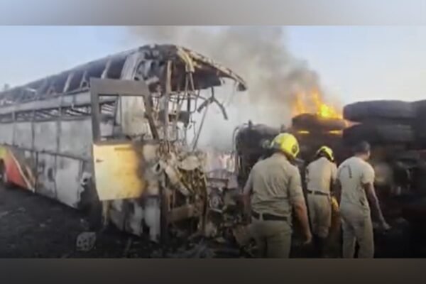Andhra Bus Horror: 13 Dead, 22 Injured After Bus-Tipper Collision Sparks Fire