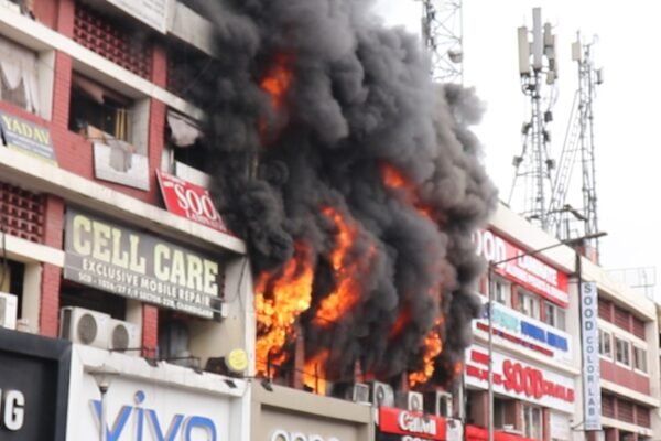 Massive fire