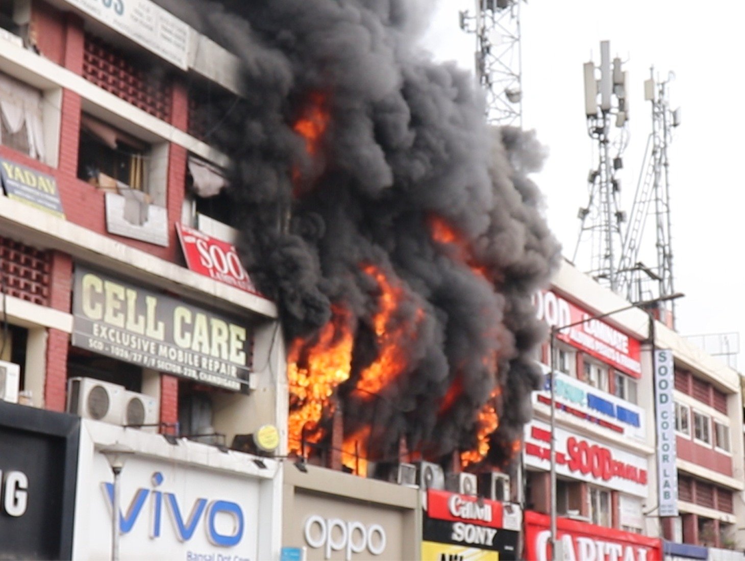 Massive fire