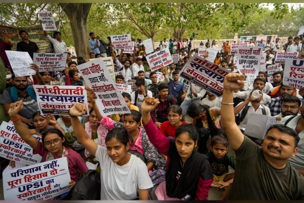 Protest in Lucknow seeks action over alleged paper leaks, exam issues
