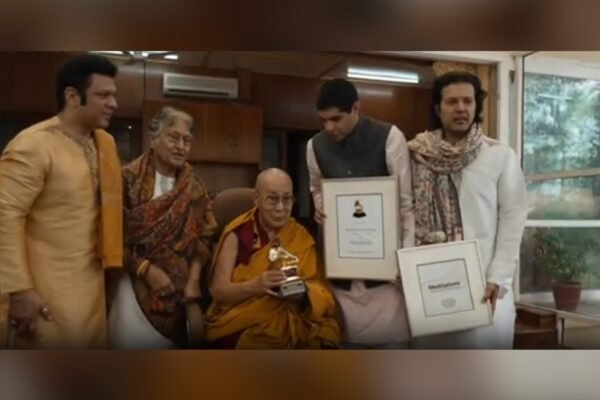 Dalai Lama Receives Grammy Recognition During Special Meeting in Dharamshala