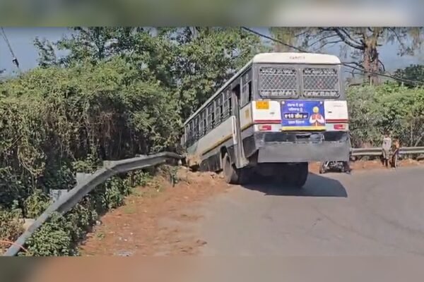 Brake Failure Suspected as Bus Crashes into Safety Barrier in Dharamshala